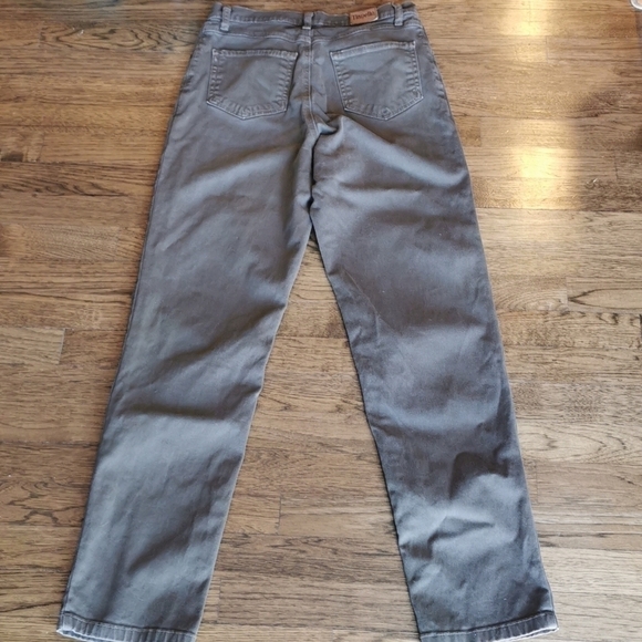 VINTAGE Jeans Hi-Waisted Stretch Olive Green XXS - Picture 3 of 9